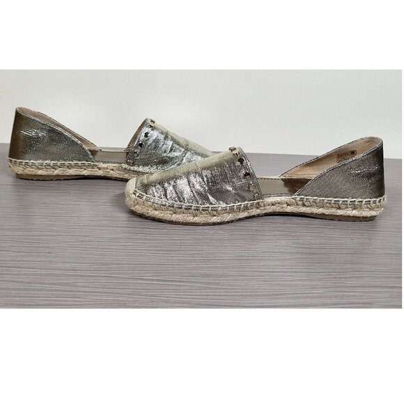 Jimmy Choo Dreya Studded d'Orsay Espadrille Flat, Gold, Womens Size 6.5 / 36.5 - Picture 7 of 11